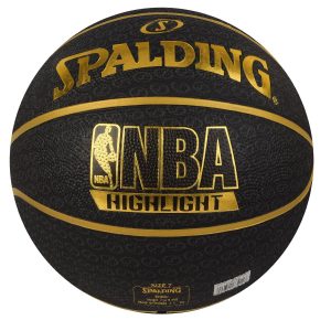 Spalding Fast S" Highlight Basketball Size-7 (Black/Gold)