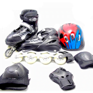 Kit Patines Rodilleras y Casco Para Niños